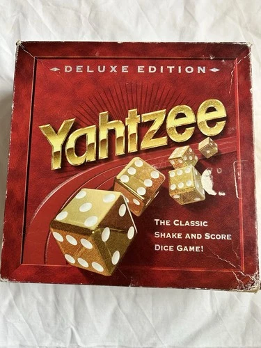 Vintage 1997 Deluxe Yahtzee Board Game Felt Tray Edition Milton Bradley Complete