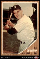 1962 Topps #110 Bill Skowron Green Tint  Yankees RARE VARIATION 7 - NM