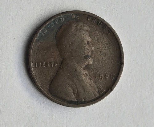 1909 VDB 1C BN Lincoln Cent - " Fair Coin" - Free Shipping