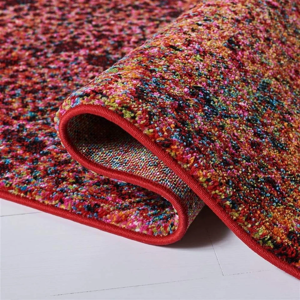 Alfombra Acento Colección Glaciar - 2'7" x 5', Rojo y Naranja, Diseño Abstracto Moderno... Foto 4 de 4