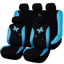Butterfly Car Seat Covers Ful Set Fashion Universal Full Set Mint Blue Lace Butterfly Car Seat Covers Ful Set Fashion Universal Full Set Mint Blue Lace