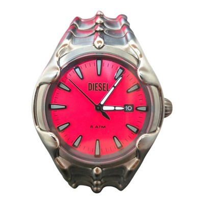 Diesel VERT DZ2199 Watch 44mm Stainless Steel Red Accents Three 