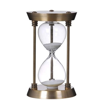 Bellaware 60 Minute Metal Hourglass Sand Timer, Decorative Large Size Sand Cl...