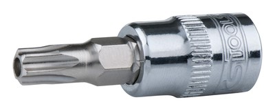 KS Tools 1/4'' CHROMEplus Bit-Stecknuss Torx mit Stirnlochbohrung, TB20