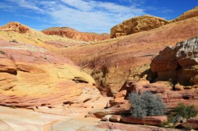 Wandbild: Landschaft mit Pastell Canyon, Nevada (112486393)