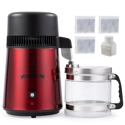 750W 4L Water Distiller Purifier Water Filter Machine Stainless Steel Interior