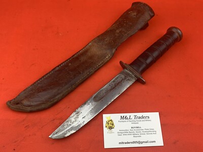 Original WW2 USMC PAL Fighting Knife RARE EARLY RED SPACERS USGI