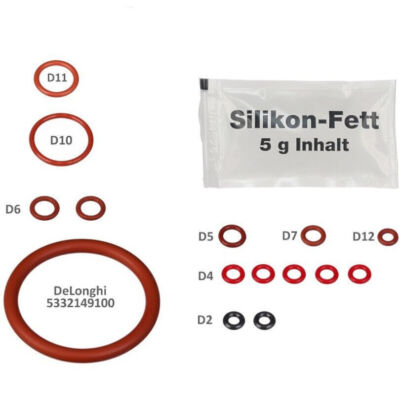 DeLonghi Gasket kit Set #16, Parts Support Lubricant, Grease 6g kit ECAM Models