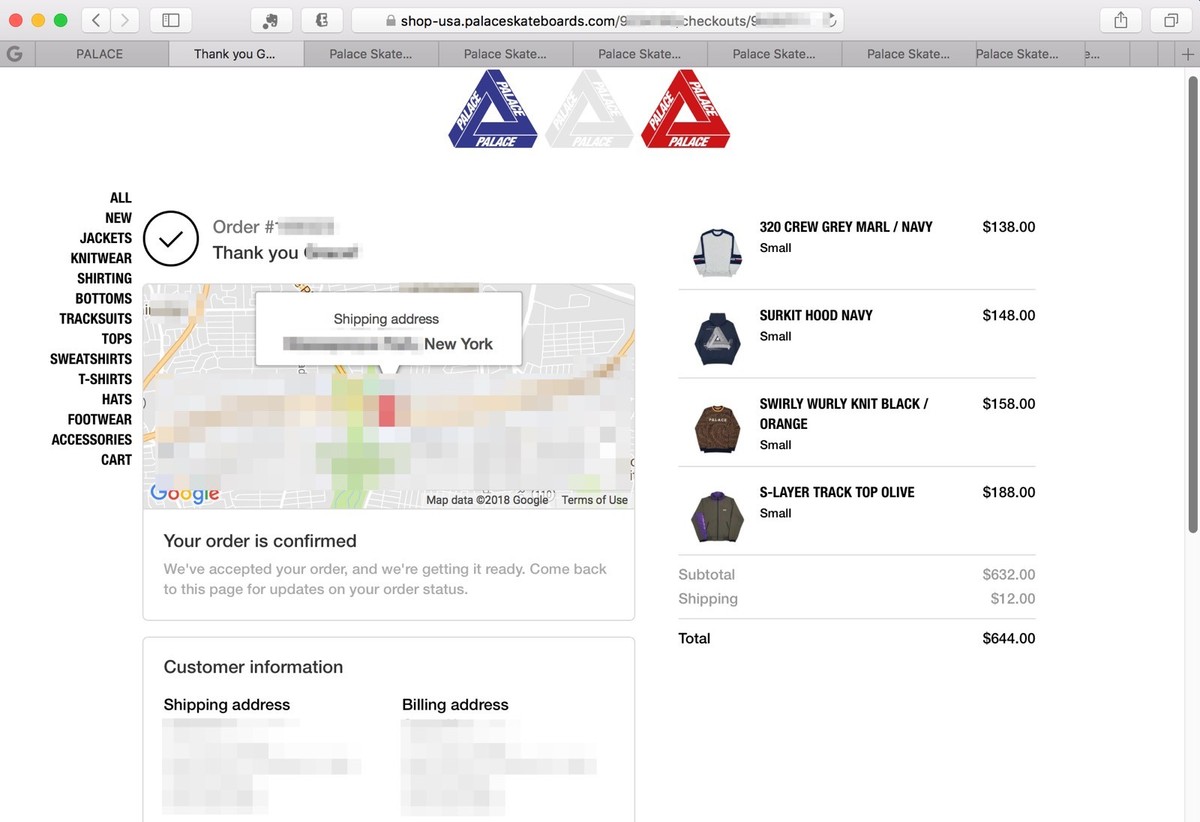 Palace SS18 Skateboard S-Layer Top Track Jacket - Olive Size SMALL 