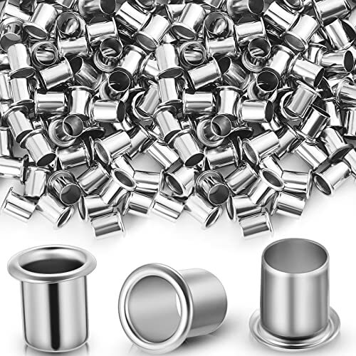 1/4 Inch Silver Cabinet Shelf Pin Sleeves - 600 Pack for Reinforcement