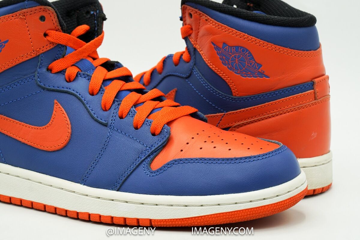 AIR JORDAN 1 RETRO HIGH OG USED SZ 8.5 KNICKS GAME ROYAL AIR JORDAN 1 RETRO HIGH OG USED SZ 8.5 KNICKS GAME ROYAL