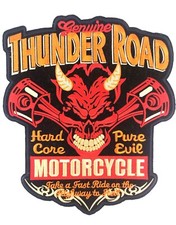 Large MOTORCYCLE Skull iron on or sew on patch Biker Vest B085