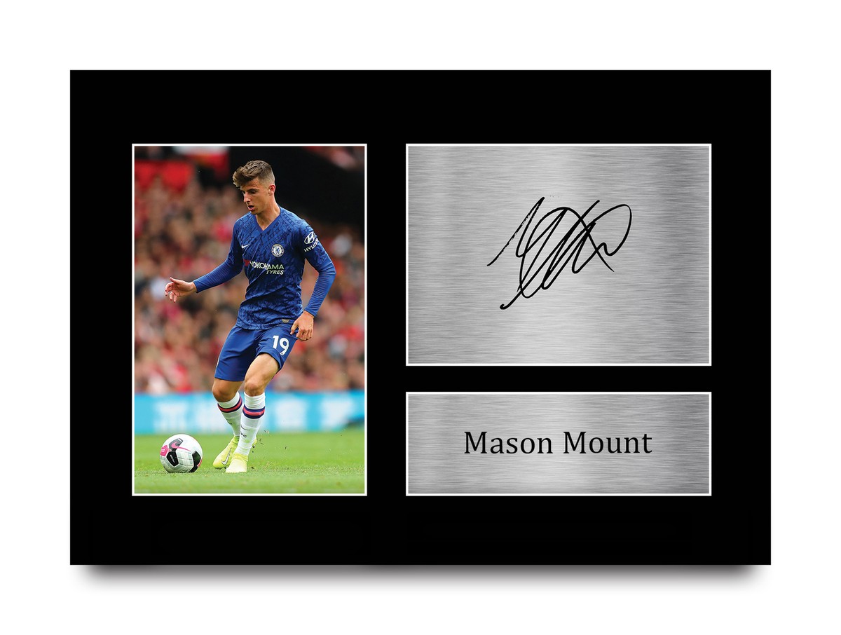 Mason Mount Signed Pre Printed Autograph A4 Photo Display
