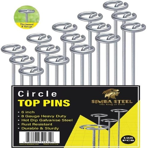 6 Zoll Kreis Top Stifte 8 Stärke STARK verzinkt Landschaft Heftklammern Stoff SOD - Bild 30 von 38
