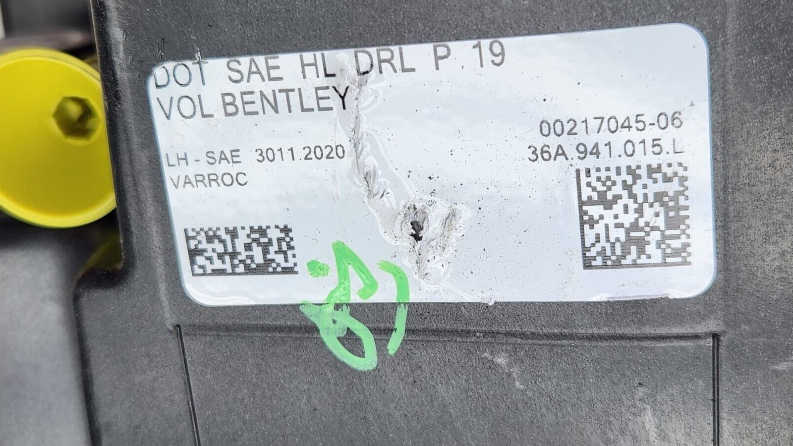 1brokentabs 2020 2021 2022 BENTLEY BENTAYGA LEFT FULL LED HEADLIGHT OEM AY06039