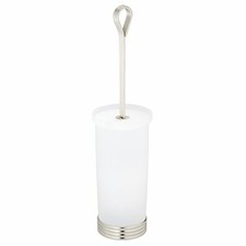 InterDesign Normandie Toilet Bowl Brush and Holder - Bathroom Cleaning Storage,