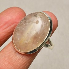 Sunstone Gemstone Handmade 925 Sterling Silver Jewelry Ring Size 9