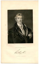 ARTHUR WELLESLEY DUKE OF WELLINGTON, British General/Waterloo, Engraving 9502
