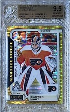 2018-19 OPC PLATINUM SEISMIC GOLD /50 CARTER HART RC BGS 9.5 TRUE GEM POP 4