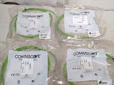 Lot of 4 Datalogic CAT6 network cables, 7ft, lime green, P/N 1000064402
