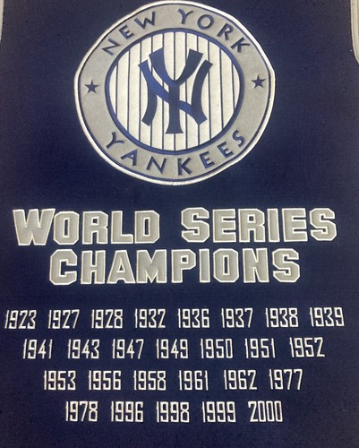 New York Yankees Wool Felt MLB World Series Champions Banner 23x37in Brand New! - Picture 3 of 4