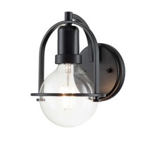 Wandlampe Wandleuchte Flurlampe Schlafzimmerlampe Schwarz Stahl H 23,3 Cm