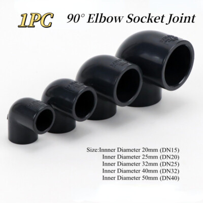 1PC Water Pipe Connectors UPVC Straight Elbow 3 Way Tube Joints I.D20-50mm