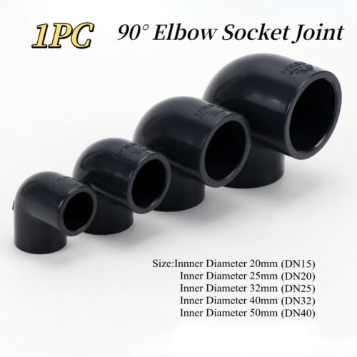 1PC Water Pipe Connectors UPVC Straight Elbow 3 Way Pipe Connected I.D20-50mm - Picture 1 of 21