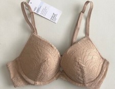 BNWT M&S FLEXIFIT ROSE QUARTZ LACE UNDERWIRED PUSH UP PLUNGE BRA 32A - 40C