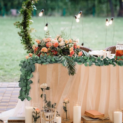 12× Artificial Eucalyptus Leaves Garland Table Greenery Wreath Vine forWedding - Picture 4 of 14