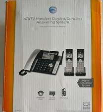 AT T CL84215 2 Handset Corded/Cordless Answering System with Dual Caller ID