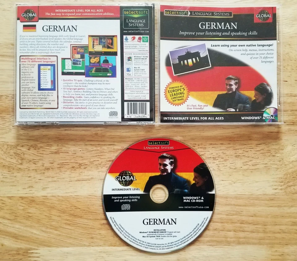Software de lengua extranjera (2 alemanes, uno múltiple) [Ligeramente usado] Foto 4 de 4