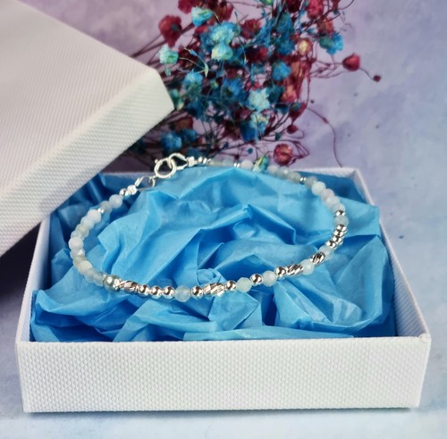 925 Sterling Silver Anxiety Bracelet motivation Morse Message BREATHE - Picture 2 of 7