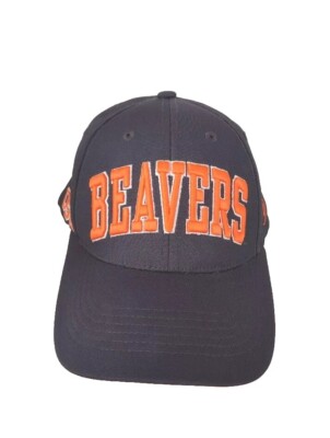 OREGON STATE BEAVERS Black Cap Hat Authentic NCAA College Football Team Spellout