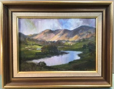 Isabella Deane 1989 Hills Of Yea Framed Oil Painting