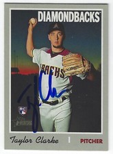 TAYLOR CLARKE ARIZONA DIAMONDBACKS SIGNED ROOKIE BASEBALL CARD KANSAS ROYALS