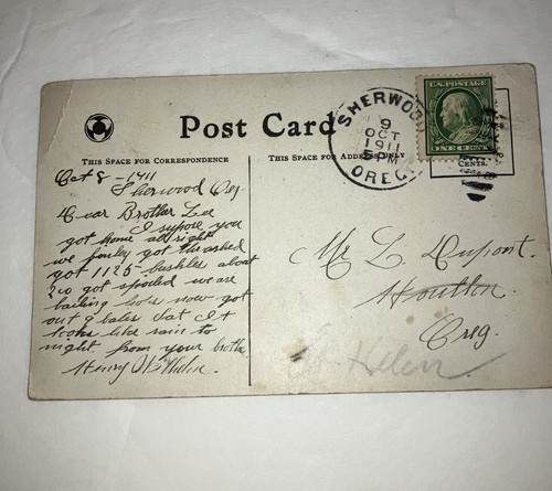 Hotel Oregon Portland Oregon park St & 7th Street 1911 Postcard - Picture 4 of 4