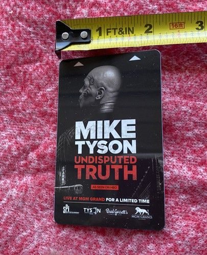 MGM Grand Casino Las Vegas Nevada Mike Tyson chiave camera d'albergo verità indiscussa vintage - Foto 4 di 4