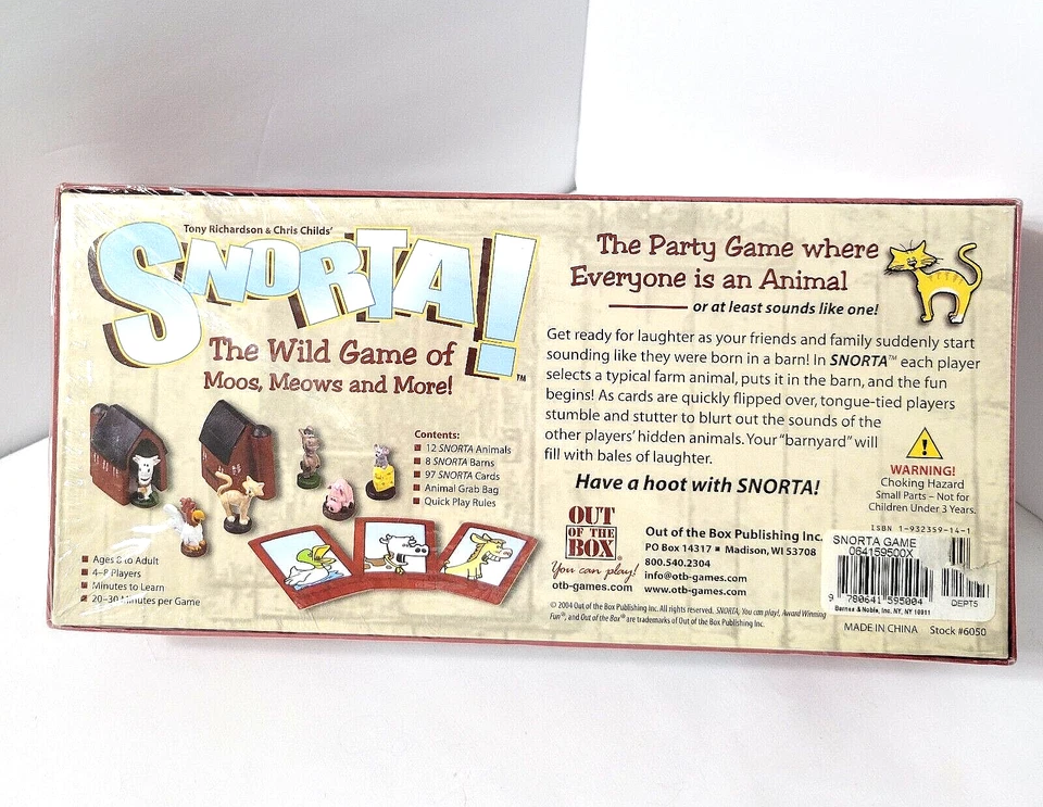 SNORTA! The Wild Game of Moos, Meows & More! (2004) NEW SEALED - Image 2 of 4