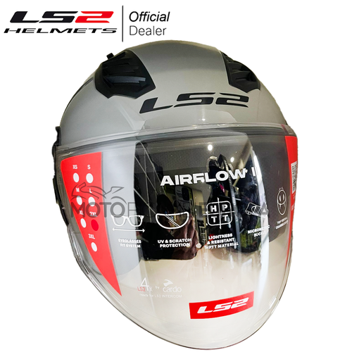 Casco Jet LS2 OF616 Airflow II 2 Nardo Grey Interno Removibile Prese D'Aria - Foto 2 di 6