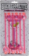 Little Genie Productions Bachelorette Cocktail Stirrers 6 Pack, Pink