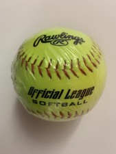 Official League Softball 11 Inch w/ Synthetic Practice Playgame Yellow