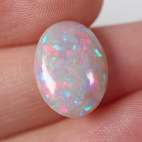 4.37ct Dark Australian Opal, Natural Solid Opal Polished Cabochon 11 x 14.9mm - Picture 4 of 5