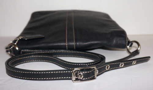 Vintage COACH Black Leather LEGACY FLAP #9366 Slim Crossbody Shoulder Bag 11x10 - Picture 10 of 16