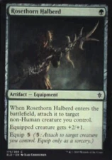 Rosethorn Halberd - Throne of Eldraine: #175, Magic: The Gathering Nm R34