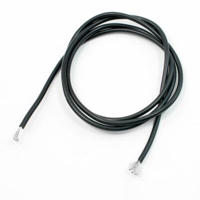 Black 14AWG Gauge Copper Core Flexible Silicone Wire Cable 1M Length