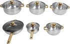 Stainless Steel Pots and Pans Set, Small Induction Cookware Set Non Stick Kitche
