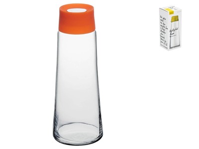 Glass Water Pitcher Zest with Orange Liters 1.2 Orange Pasabahce