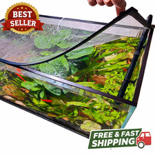 Magnetic Aquarium Lid Fish Tank Hood Top Cover Anti-Jumping Net Cover Meshnet pr