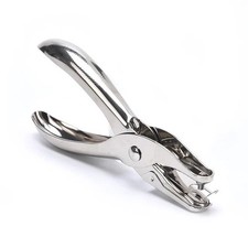 Single Hole Paper Punch 6mm Metal Hand Punch Plier Office School Craft Tool